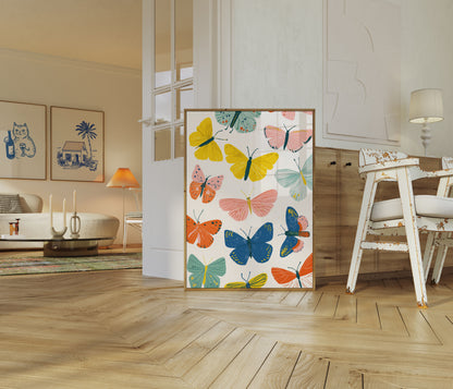 Dancing Butterfly Garden Poster