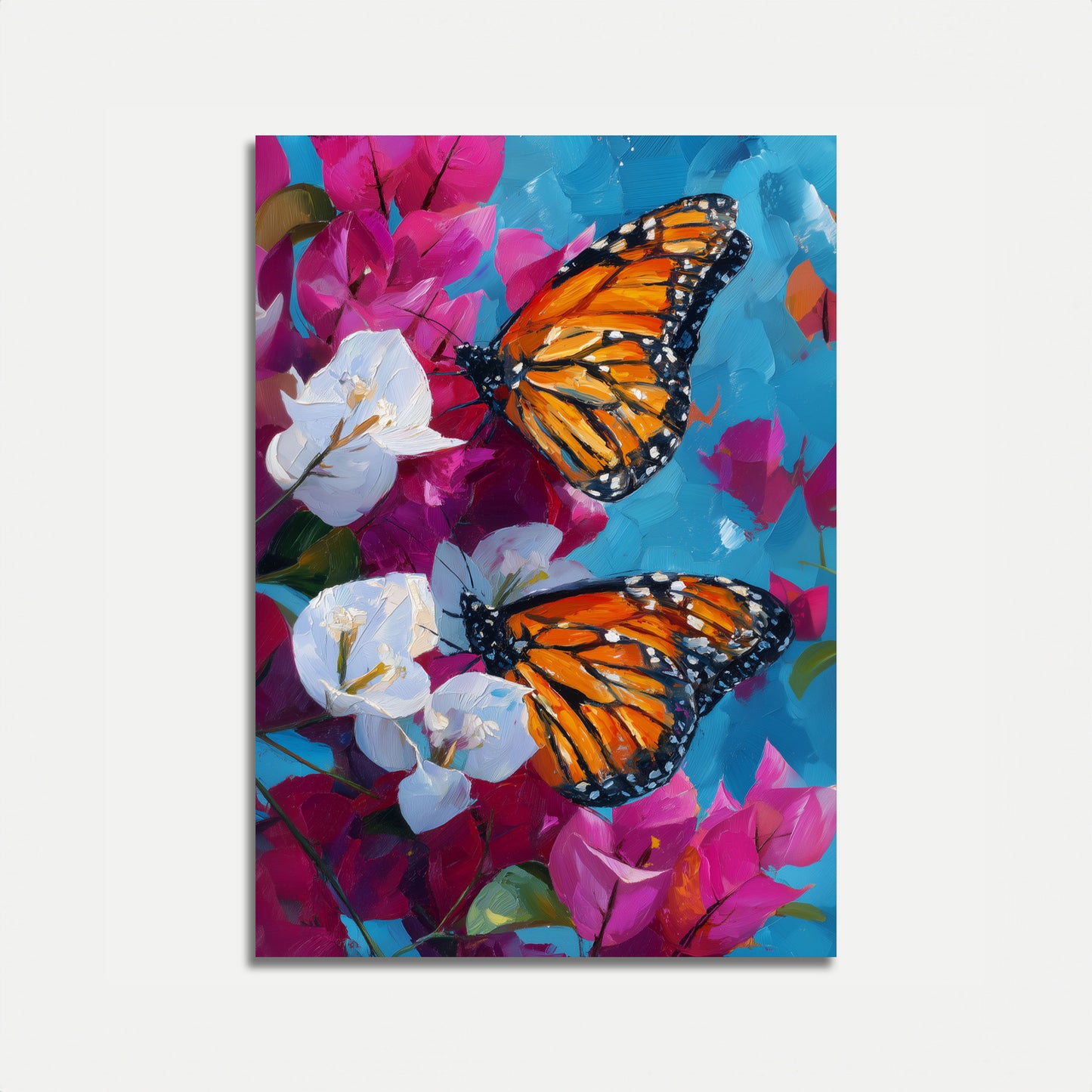 Póster Elegancia de las mariposas monarca
