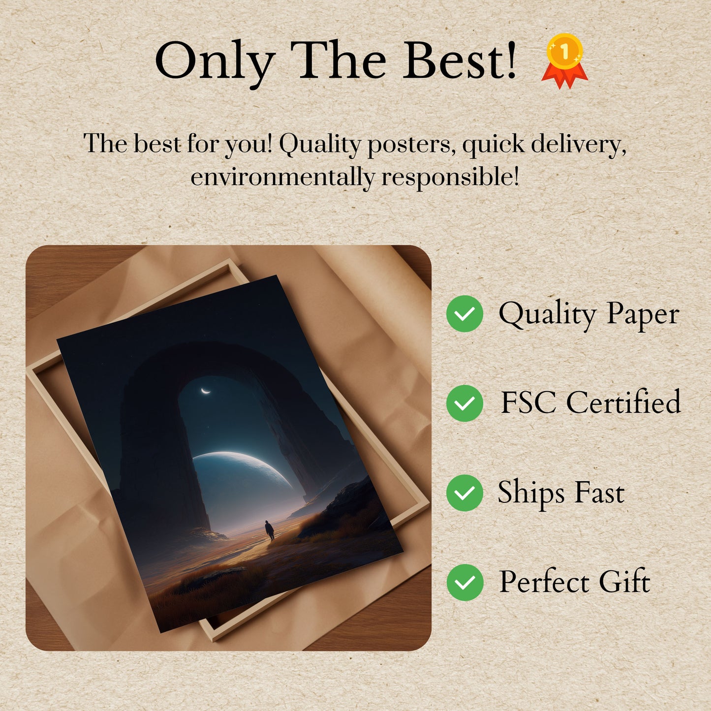 Cosmic Gateway Landscape Poster