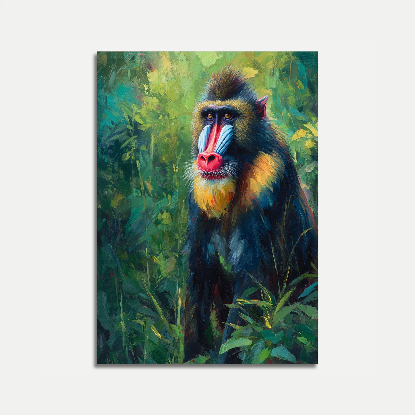 Mandrill in the Jungle Poster