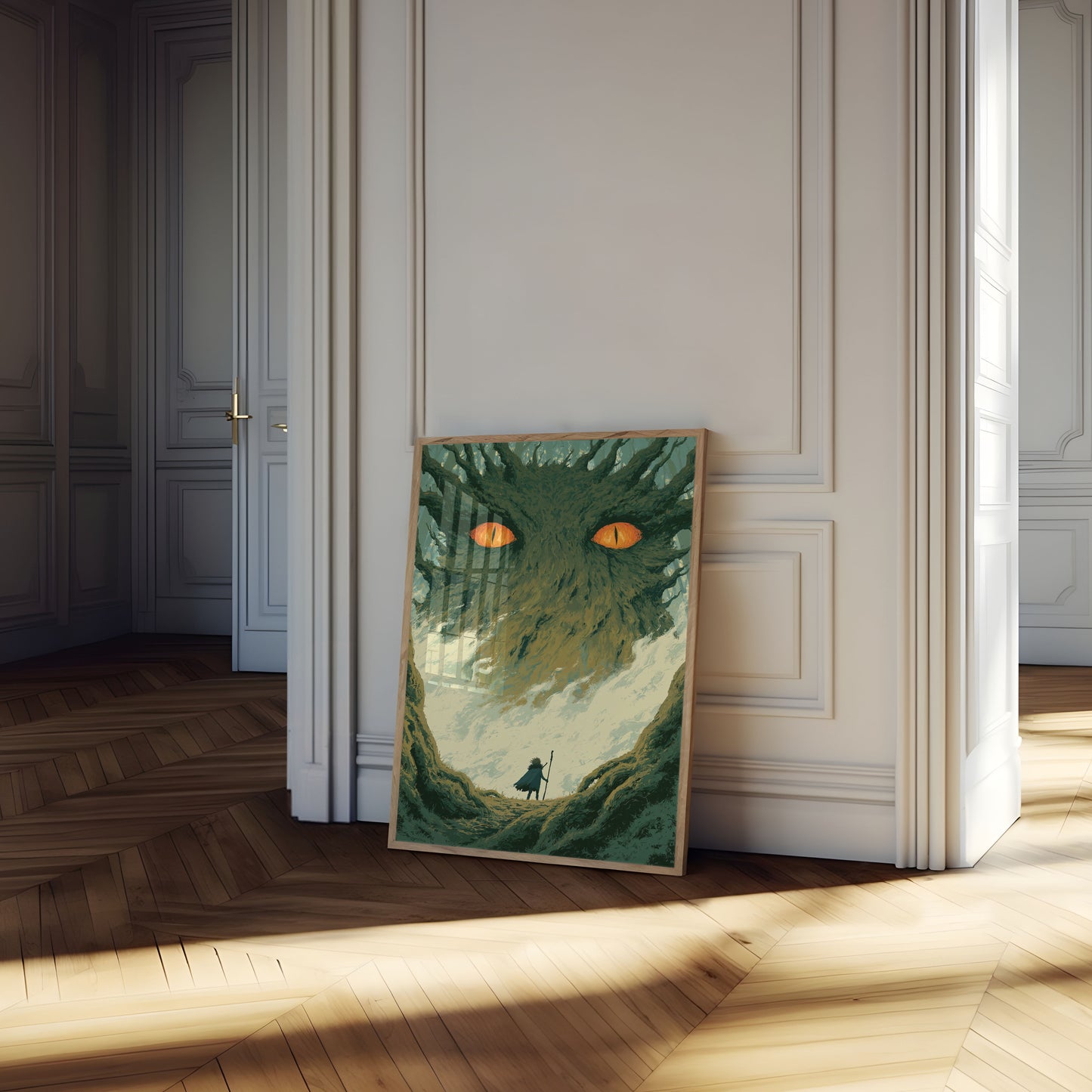 Forest Guardian's Glowing Eyes Poster