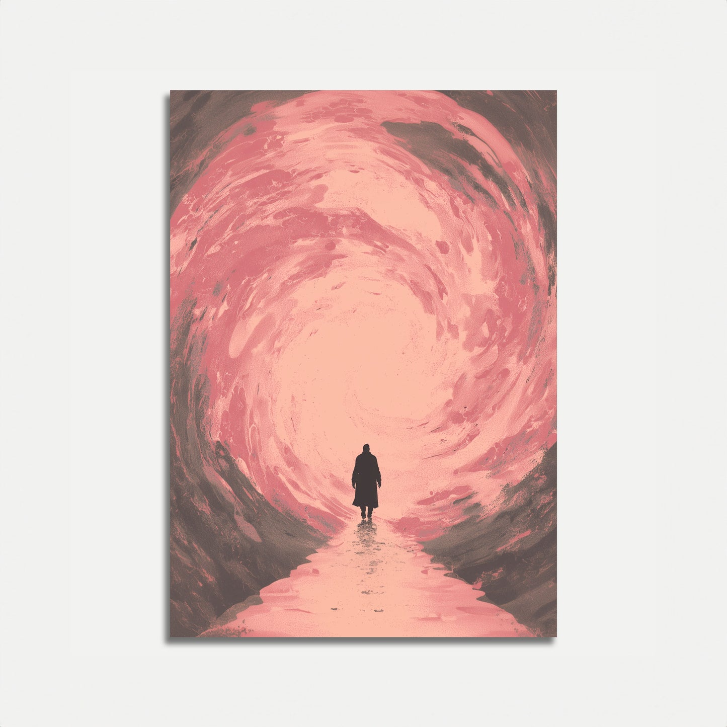 Ethereal Journey into Crimson Poster