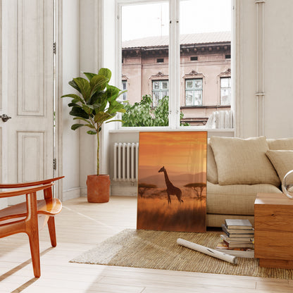 Golden Savanna Giraffe Poster