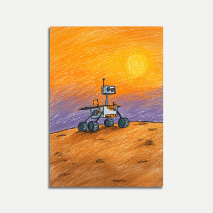 Lonely Mars Rover Poster