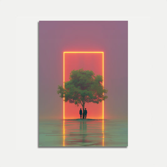 Neon Gateway Natur Poster