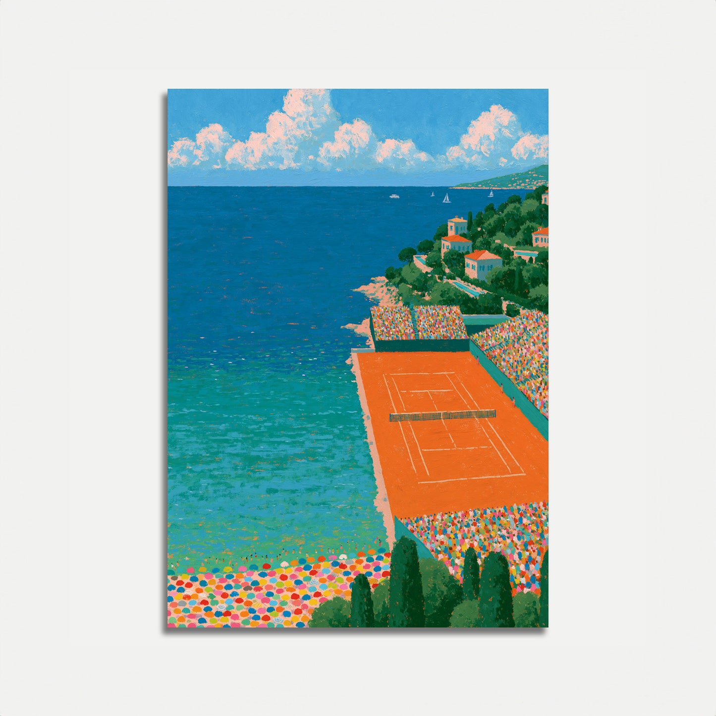 Cartel de Pista de Tenis Mediterránea