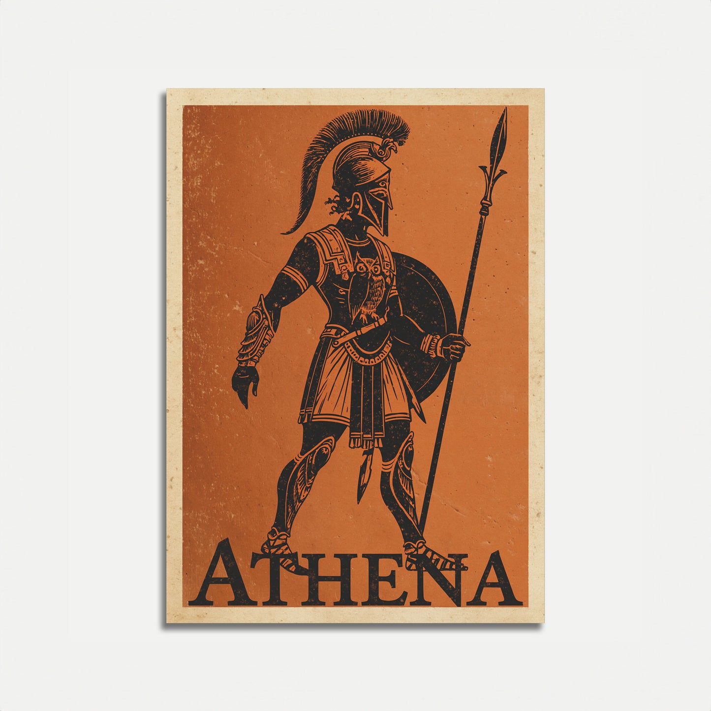 Athéna Řecká Bohyně Válečnice Plakát