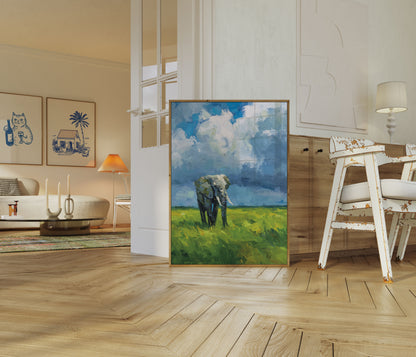 Affiche Éléphant dans la Savane