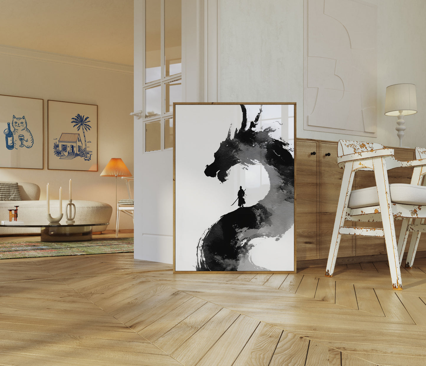 Samurai Dragon Spirit Poster