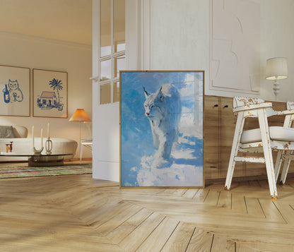 Poster della Lince nella Neve Invernale