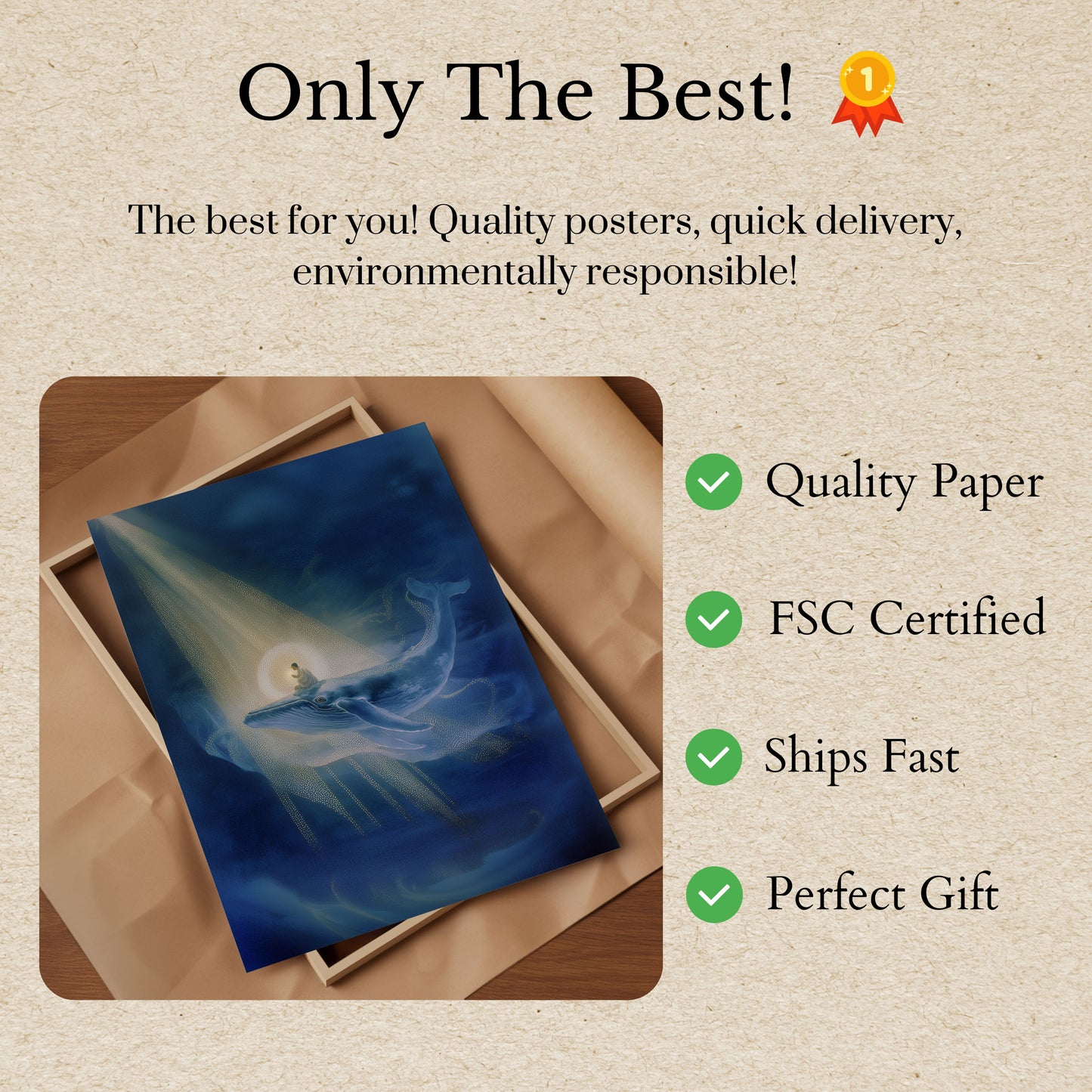 Cosmic Whale Meditation Poster