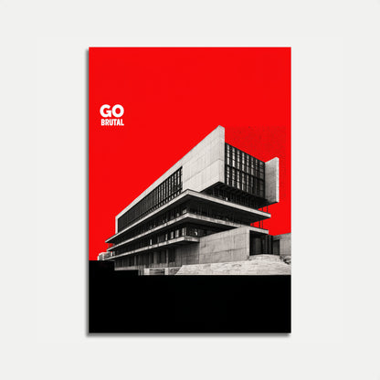 Concrete Brutalism Urban Architecture Poster