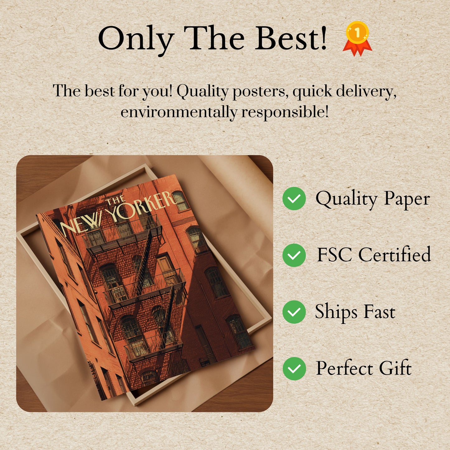 Poster van een Brandtrap in New York City