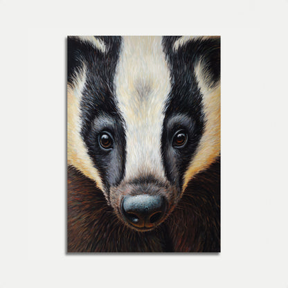 Poster Ritratto Badger Face