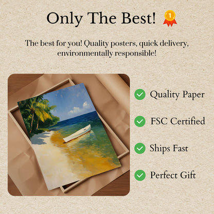Tropical Paradise Beach Poster