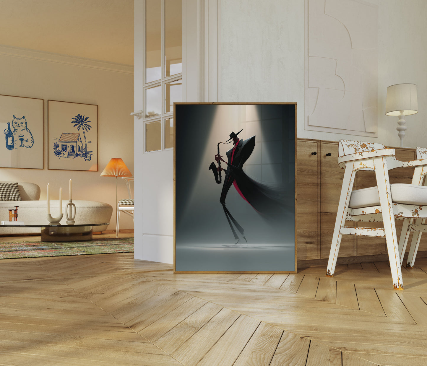Jazz Saxophone Silhouette Poster