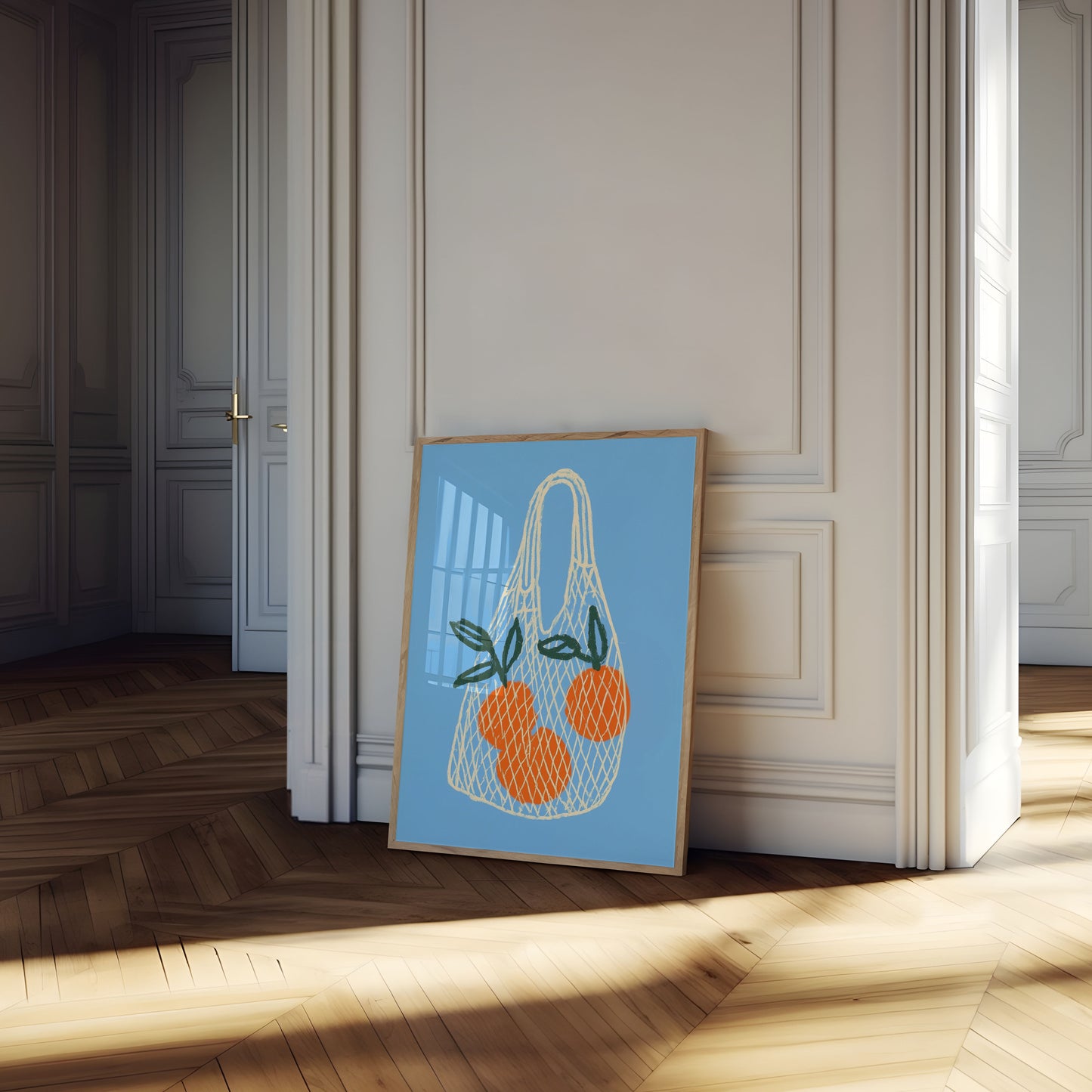 Oranges in Mesh Bag Poster