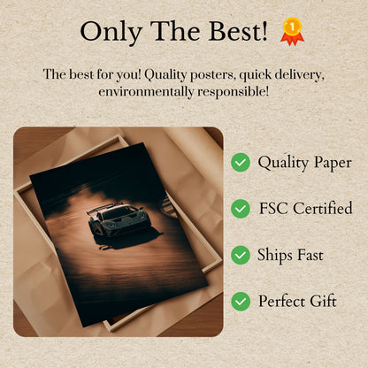 Plakát Stínu Závodního Lamborghini