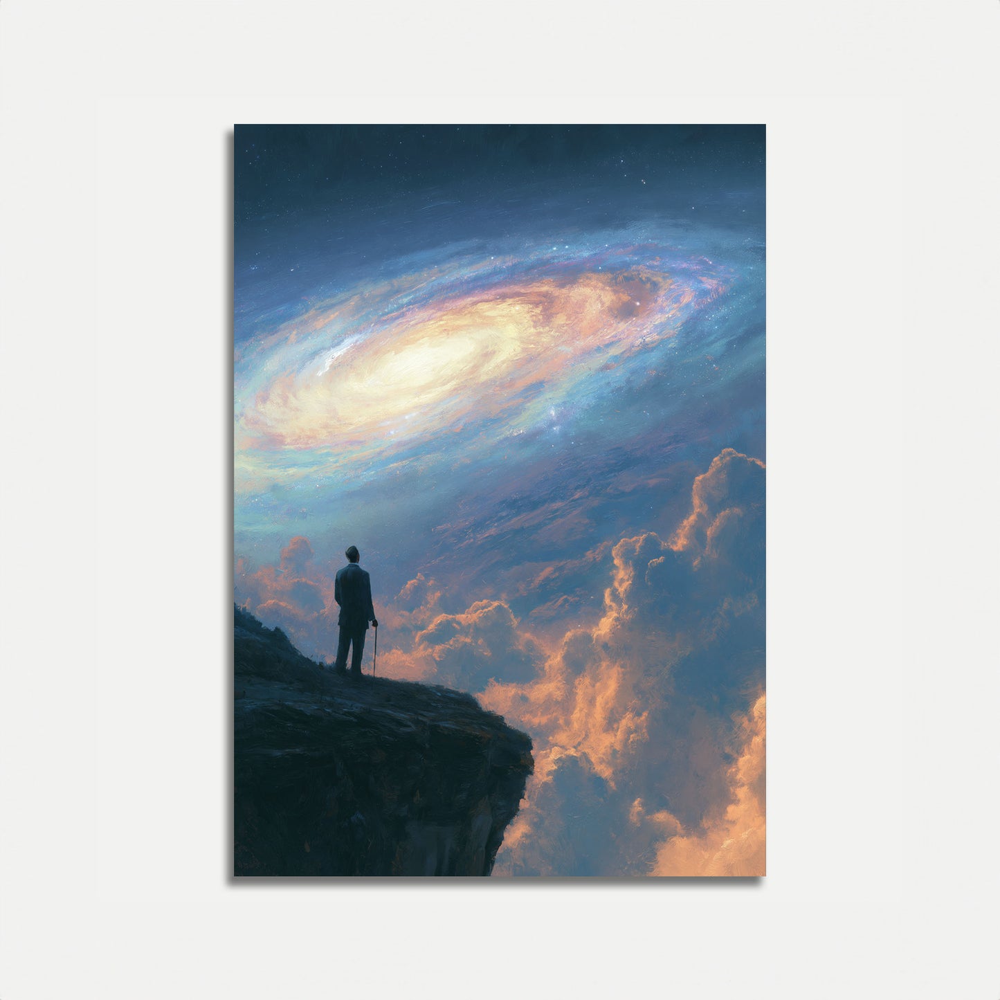 Poster del Viaggiatore Cosmico al Confine della Galassia