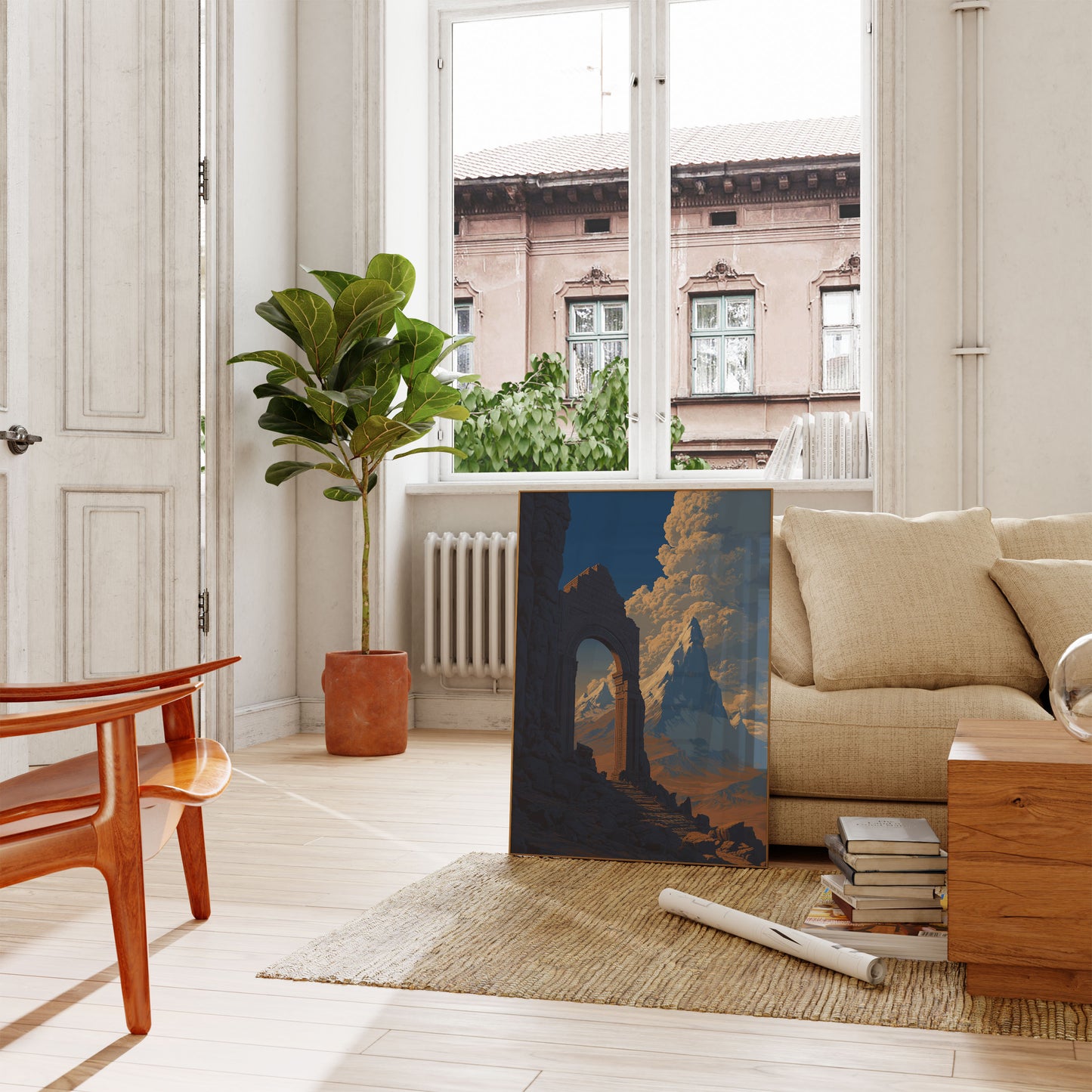 Ancient Mountain Gateway Poster