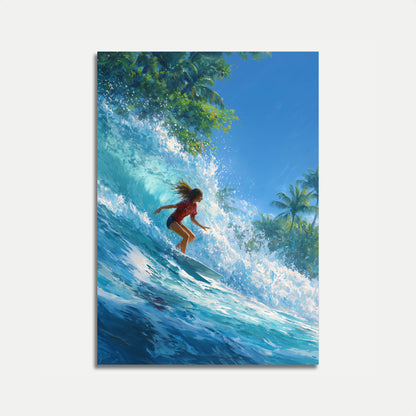 Tropical Wave Rider Poster
