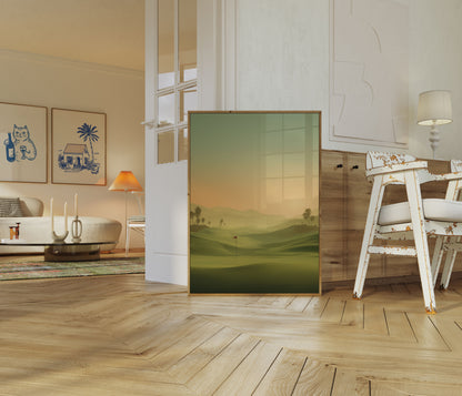 Sunset Golf Course Poster