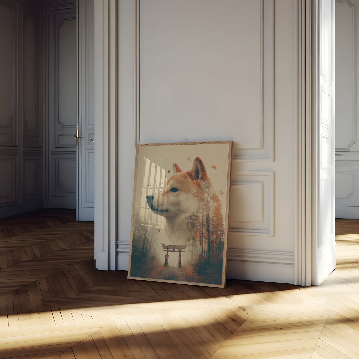 Spirit of Autumn Shiba Poster