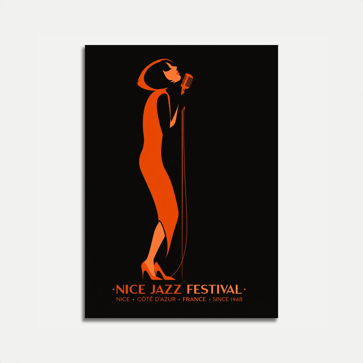 Vintage plakát Jazzového festivalu Nice