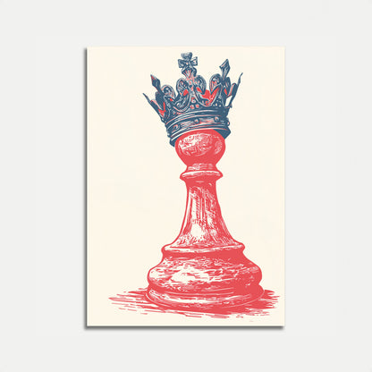 Royal Chess Piece Crown Poster