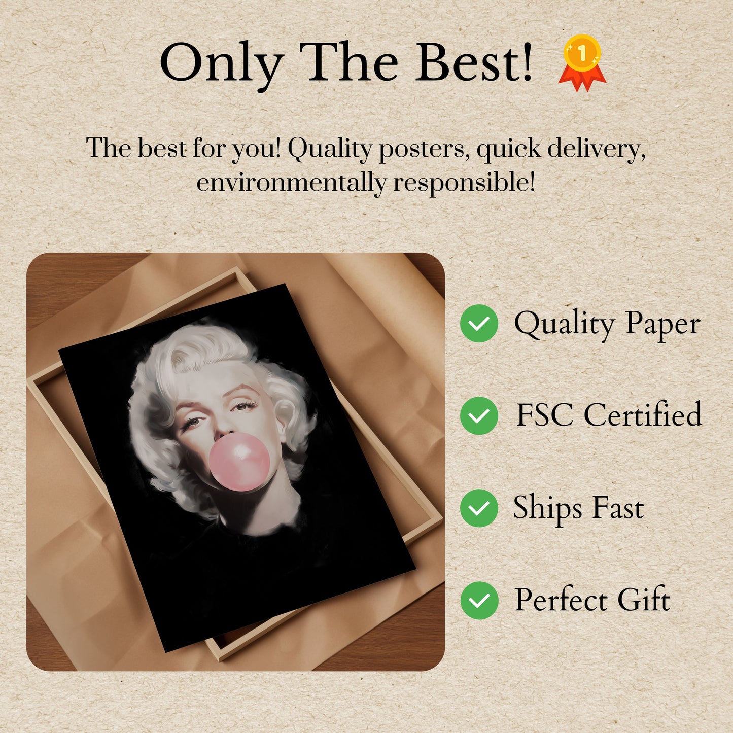 Marilyn Monroe Bubblegum Icon Poster