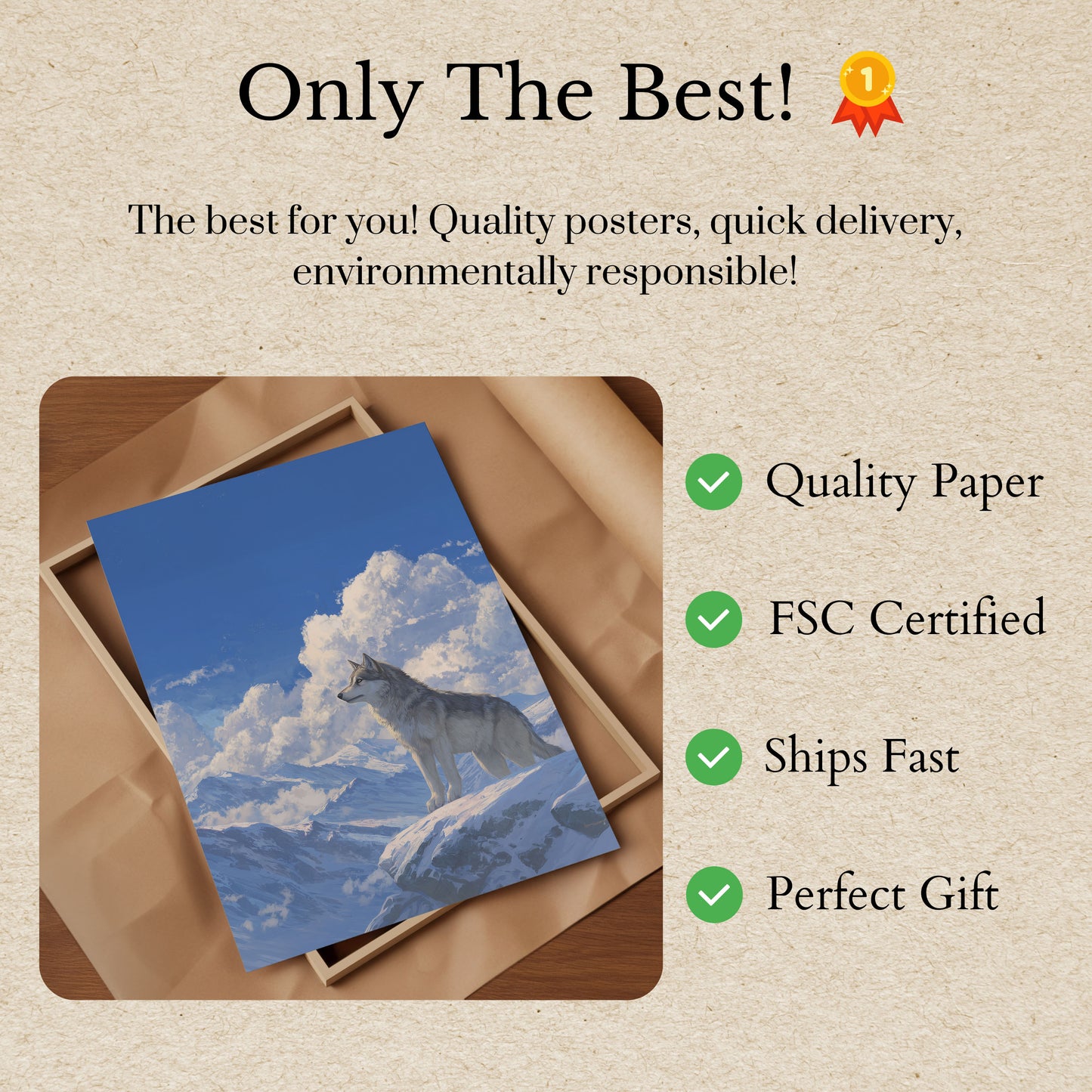 Lone Wolf Mountain Peak Poster