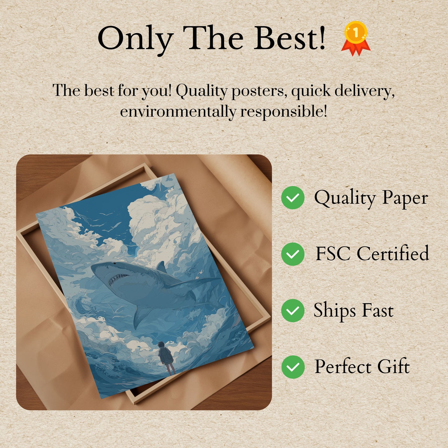 Shark Cloud Journey Poster