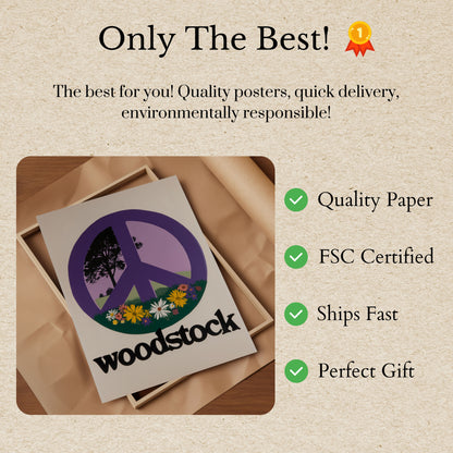 Peaceful Woodstock Music Poster