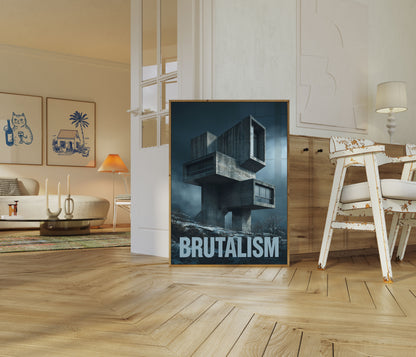 Brutalistisk Arkitektur Mesterværk Plakat