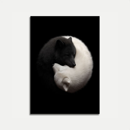 Yin Yang Wolves Harmony Poster