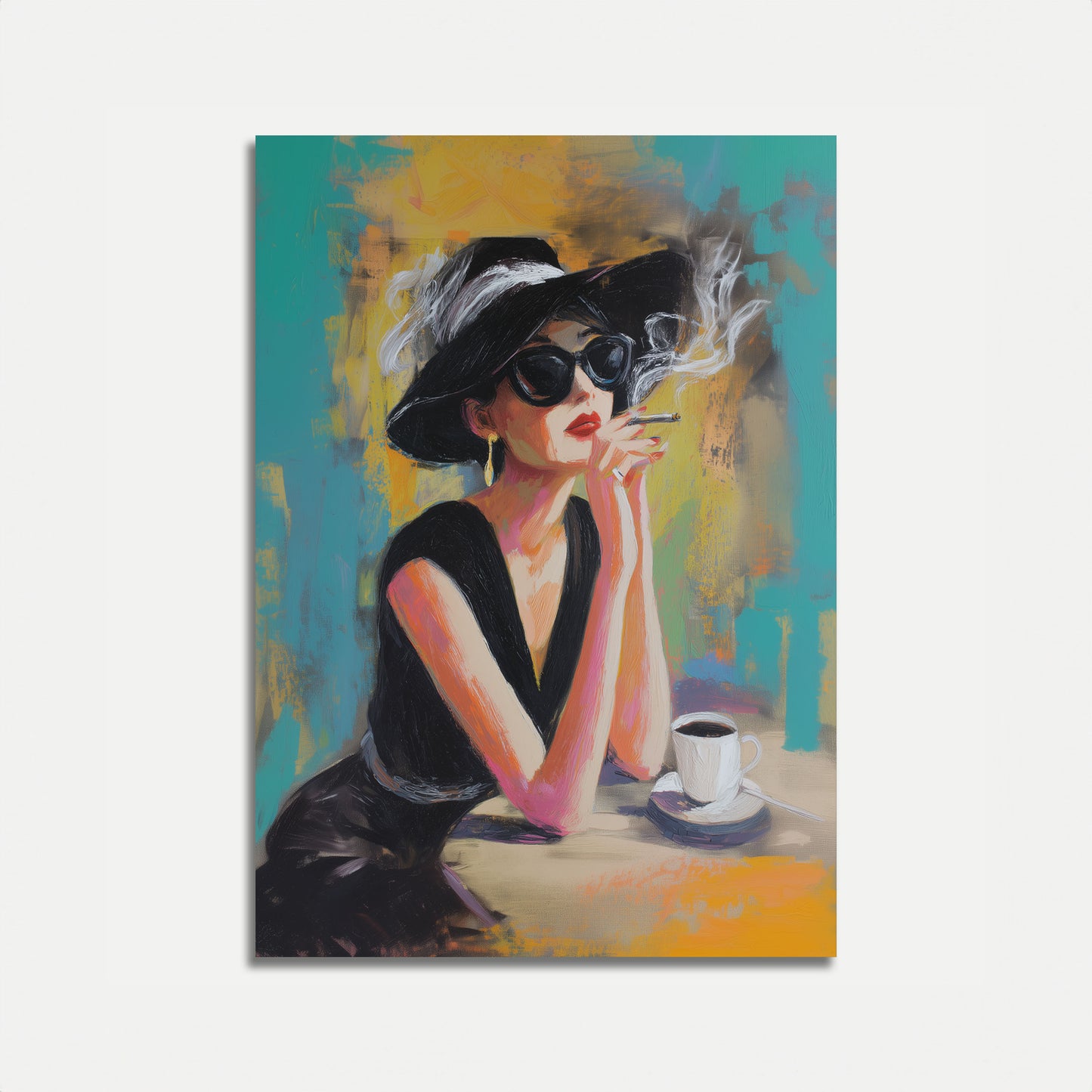 Glamourøs Cafe Elegance Plakat
