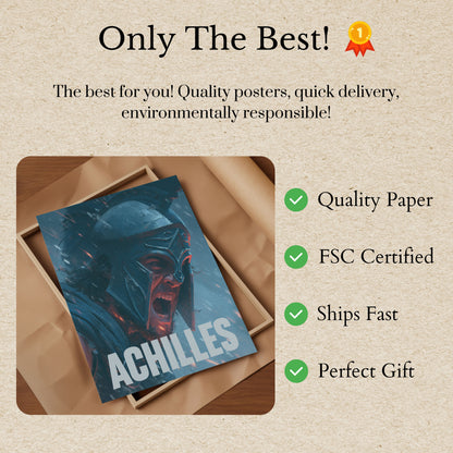 Warrior Achilles Ancient Legend Poster