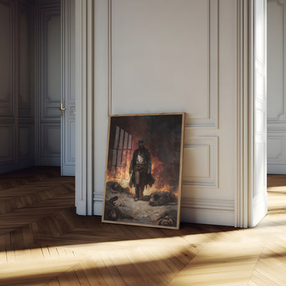 Flammen der Rache Cowboy-Poster