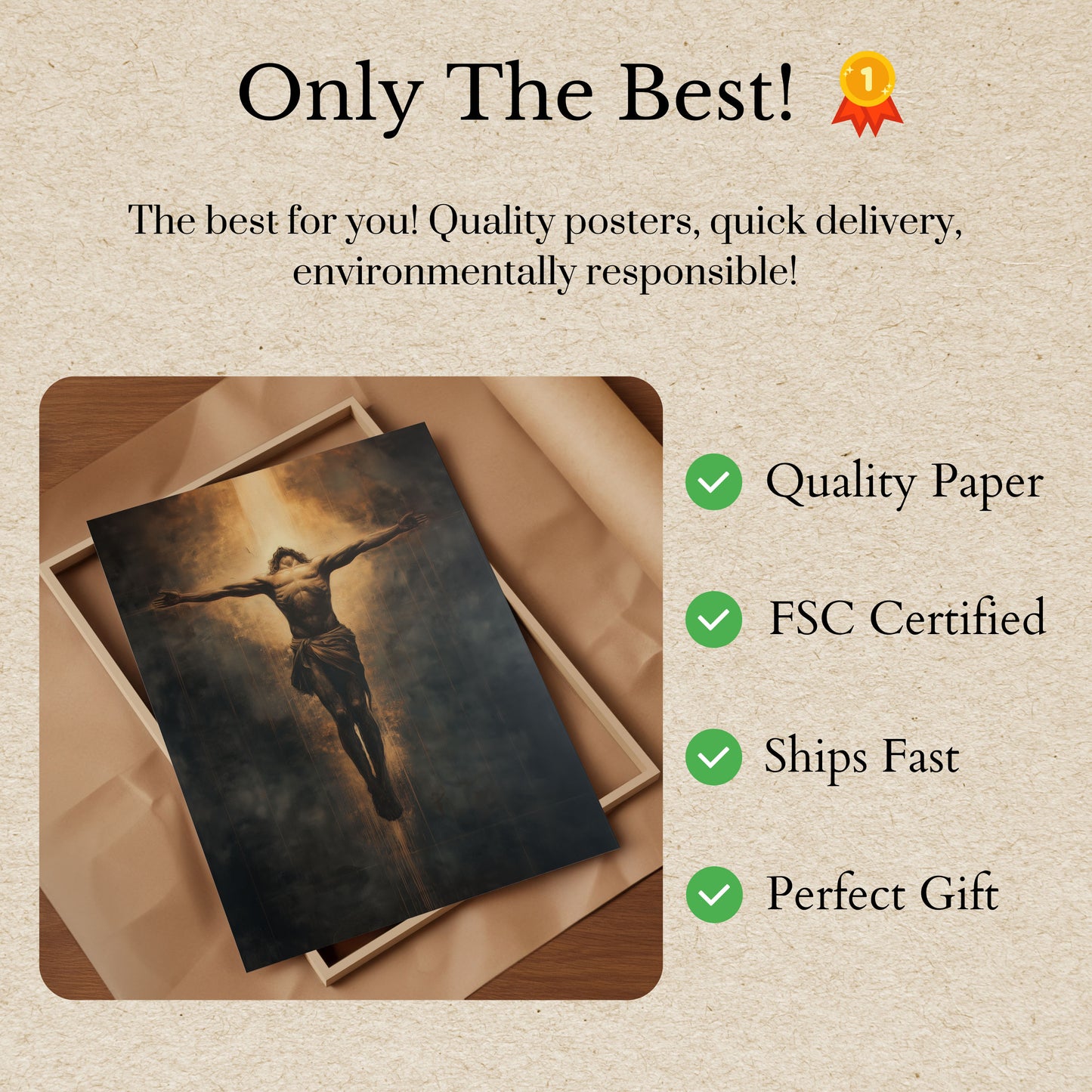 Divine Crucifixion Spiritual Poster