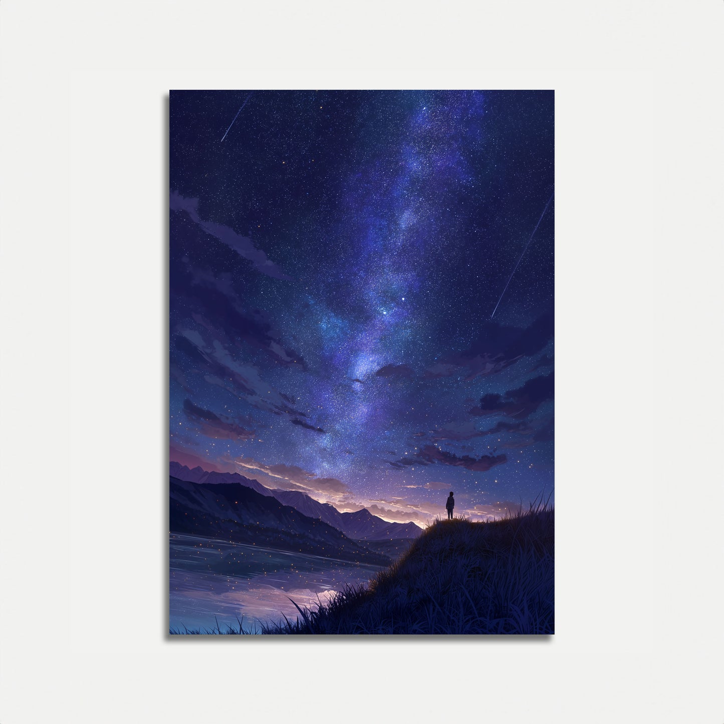 Poster del Paesaggio Montano Notte Stellata