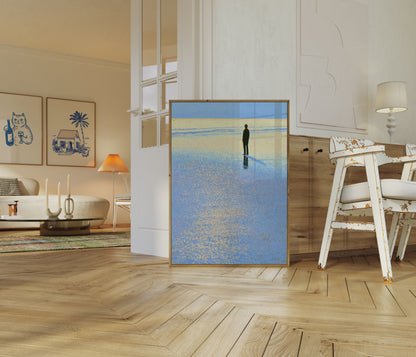 Affiche : Figure solitaire sur la plage