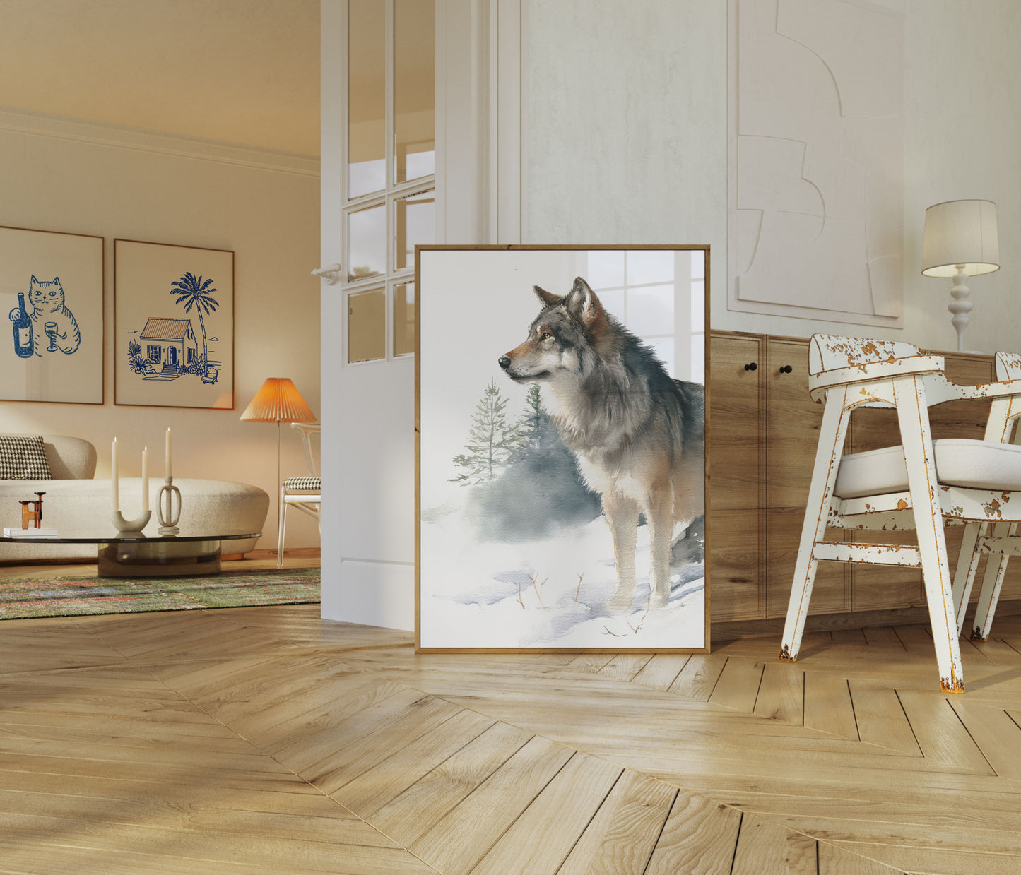 Noble Wolf Winter Wilderness Poster