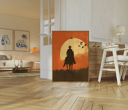 Sunset Rider Western Poster