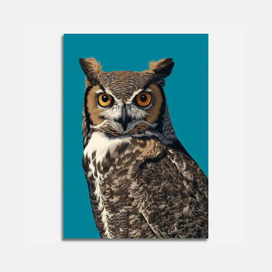 Affiche Portrait de Chouette aux Yeux d'Or