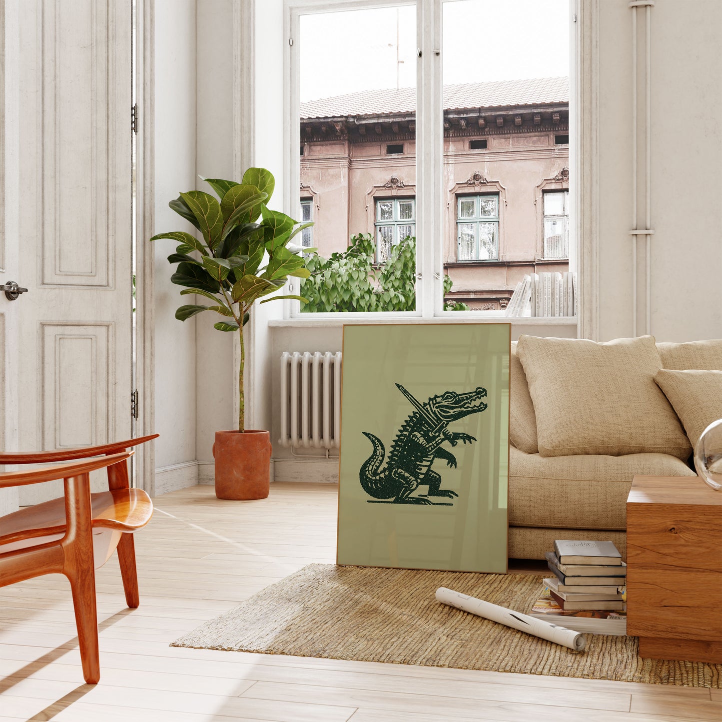 Crocodile Knight Warrior Poster