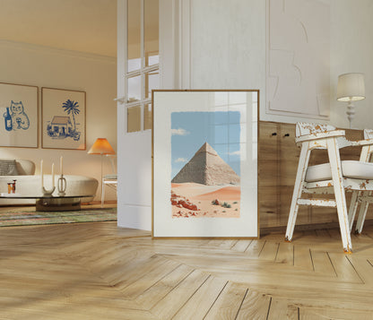 Ancient Egyptian Pyramid Desert Poster
