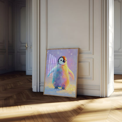 Färgglad Drömsk Pingvinposter