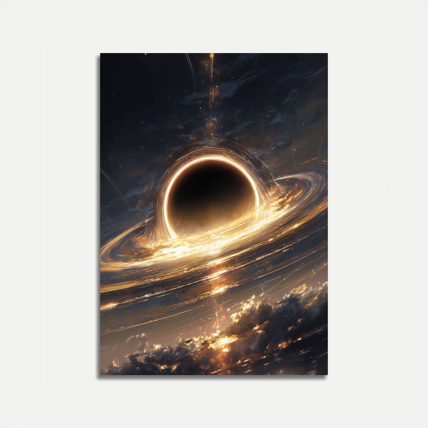 Zwarte Gat Kosmische Vortex Poster
