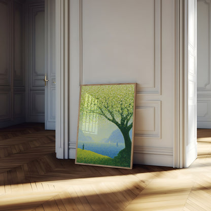 Serene Lakeside Tree Poster