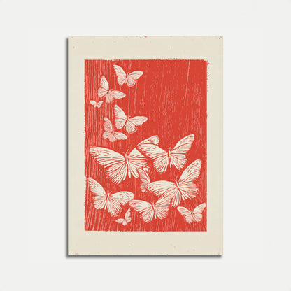 Póster de la danza de las delicadas mariposas